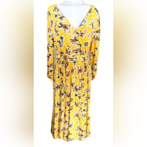 Modcloth Cowboy Print Wrap Dress
